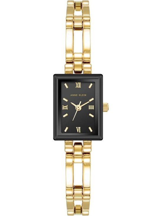 Anne Klein Women Gold Black Analog Japanese Quartz Fashion Bracelet Square Watch main image 4